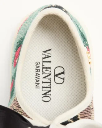 Baleriny Bay By Bay Sneaker z tkaniny żakardowej z haftem kwiatowym