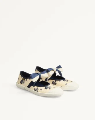 Baleriny Bay By Bay z tkaniny Papier Floral