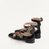 Baleriny Preshoes z paskami z koźlej skóry z ozdobnymi guzikami 20 mm Baleriny Preshoes z paskami z koźlej skóry z ozdobnymi guzikami 20 mm
