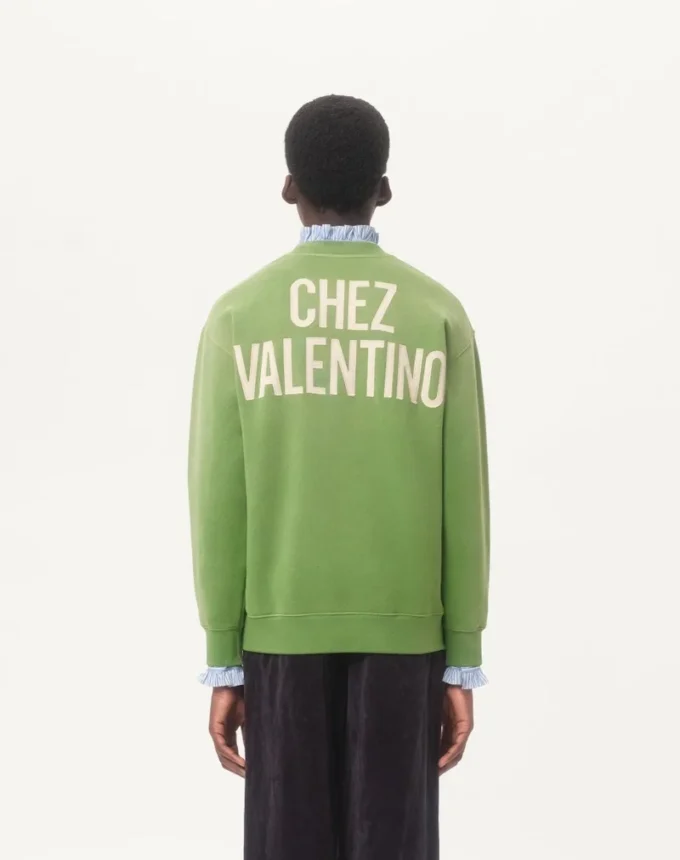Bawełniana bluza z nadrukiem i haftem Chez Valentino