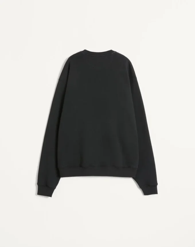 Bawełniana bluza z okrągłym dekoltem i naszywką Chez Valentino Bawełniana bluza z okrągłym dekoltem i naszywką Chez Valentino