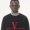 Bawełniana bluza z okrągłym dekoltem Valentino z nadrukiem Made In Valentino Bawełniana bluza z okrągłym dekoltem Valentino z nadrukiem Made In Valentino