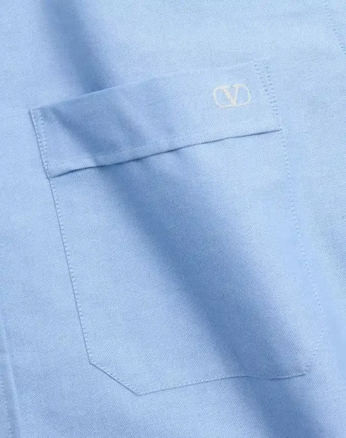 Bawełniana koszula z haftowanym logo Bawełniana koszula z haftowanym logo