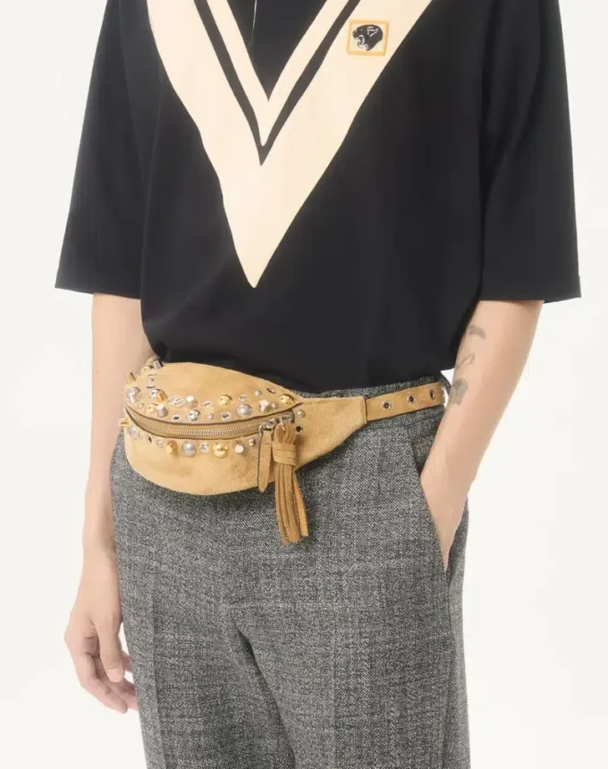 Bawełniana koszulka polo Valentino z wstawką w kształcie litery V i naszytą naszywką z motywem pantery Bawełniana koszulka polo Valentino z wstawką w kształcie litery V i naszytą naszywką z motywem pantery