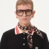 Bawełniana koszulka polo z pikowanym materiałem i naszywką z logo Bawełniana koszulka polo z pikowanym materiałem i naszywką z logo