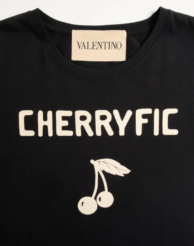 Bawełniana koszulka z nadrukiem Cherryfic
