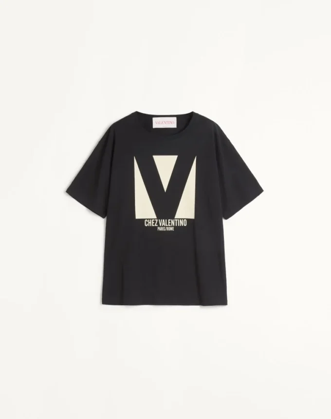 Bawełniana koszulka z nadrukiem Chez Valentino Bawełniana koszulka z nadrukiem Chez Valentino