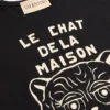 Bawełniana koszulka z nadrukiem Le Chat De La Maison Bawełniana koszulka z nadrukiem Le Chat De La Maison