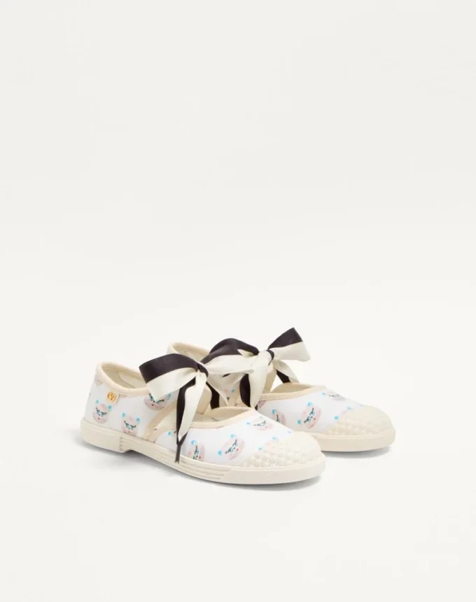 Bay By Bay Ballerina Fabric Sneaker z nadrukiem Le Chat De La Maison Bay By Bay Ballerina Fabric Sneaker z nadrukiem Le Chat De La Maison