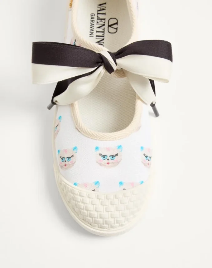 Bay By Bay Ballerina Fabric Sneaker z nadrukiem Le Chat De La Maison Bay By Bay Ballerina Fabric Sneaker z nadrukiem Le Chat De La Maison