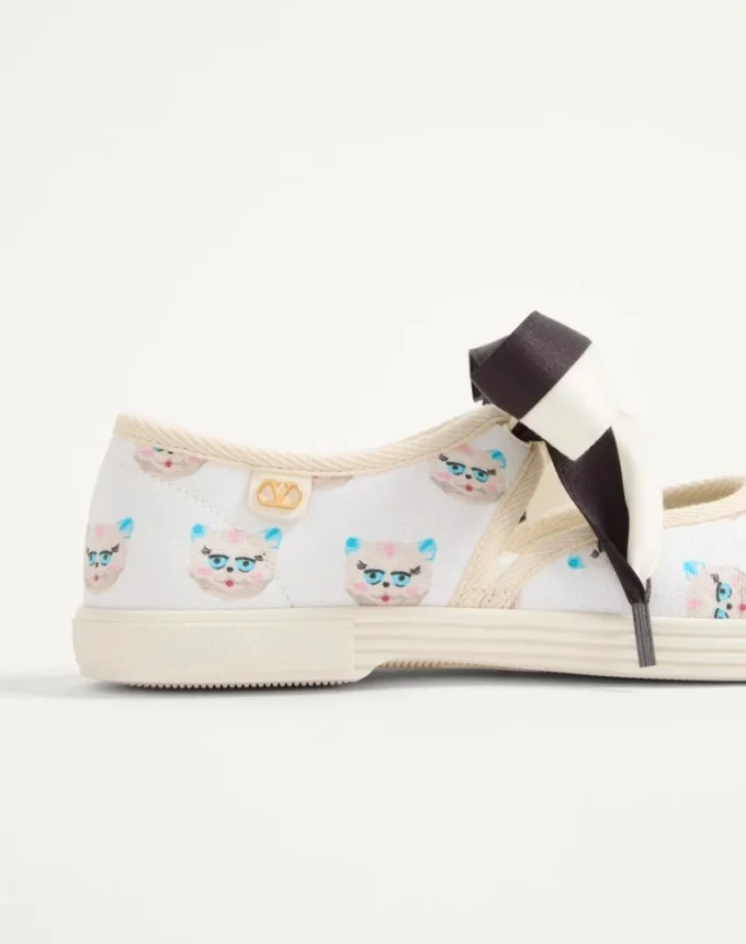 Bay By Bay Ballerina Fabric Sneaker z nadrukiem Le Chat De La Maison Bay By Bay Ballerina Fabric Sneaker z nadrukiem Le Chat De La Maison