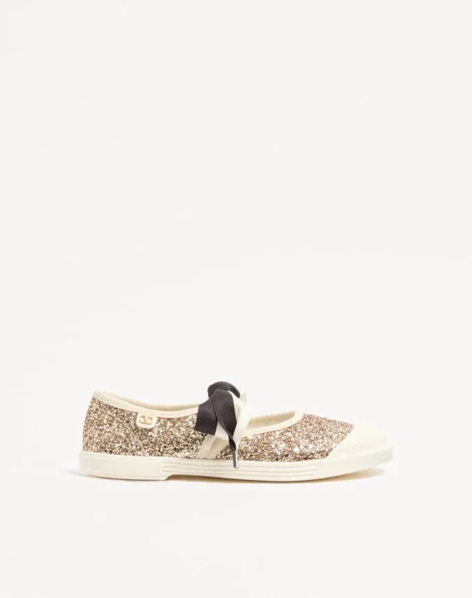 Bay By Bay Ballerina Sneakers z brokatowej tkaniny