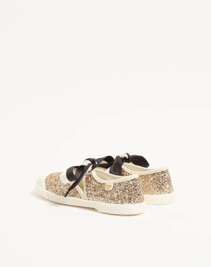 Bay By Bay Ballerina Sneakers z brokatowej tkaniny