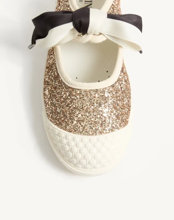 Bay By Bay Ballerina Sneakers z brokatowej tkaniny