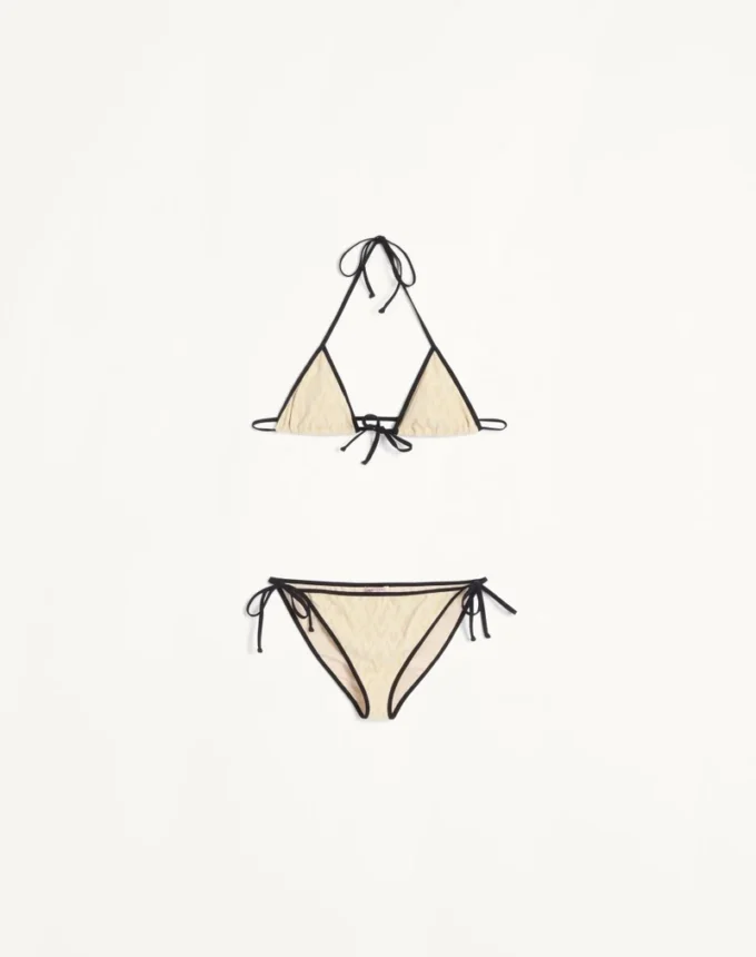 Bikini z lycry z żakardowym wzorem Toute La V Bikini z lycry z żakardowym wzorem Toute La V