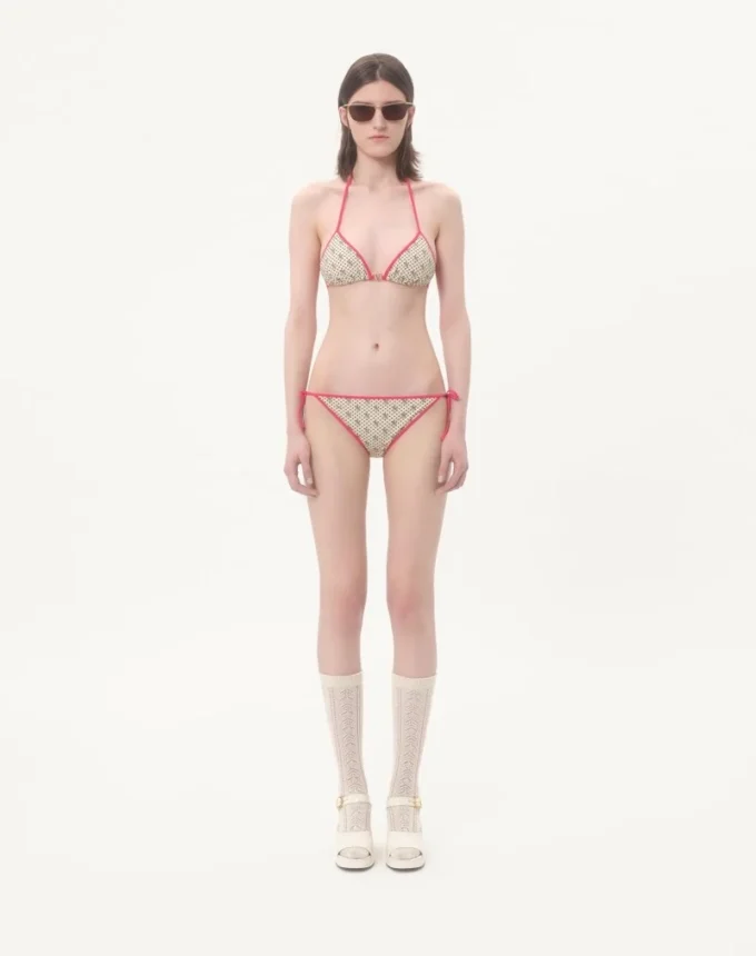 Bikini z lycry z nadrukiem Gelatini w groszki