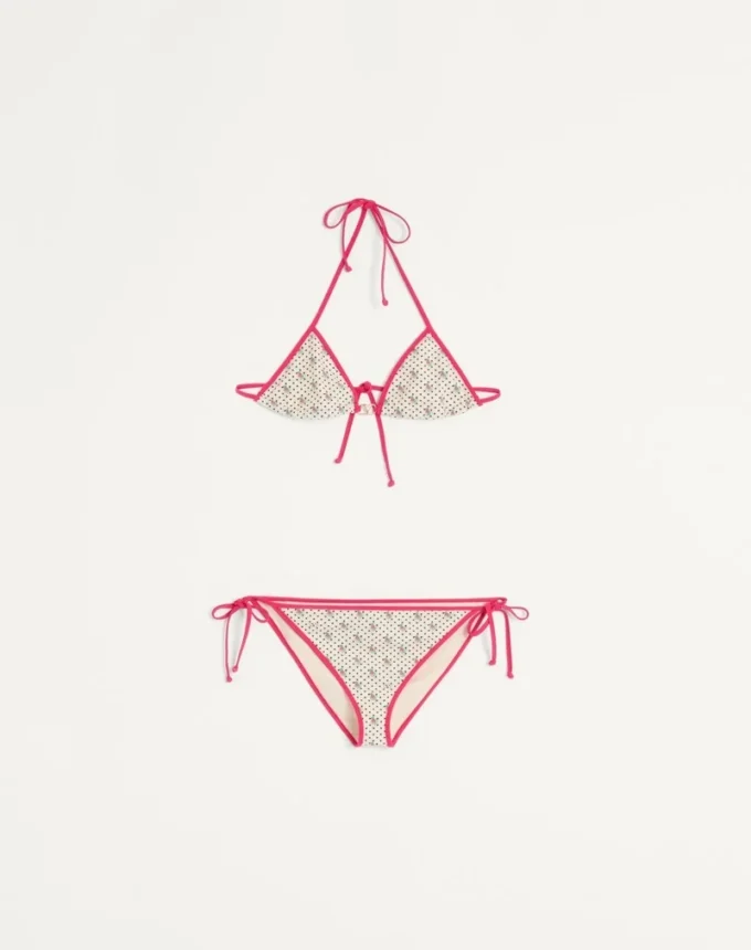 Bikini z lycry z nadrukiem Gelatini w groszki