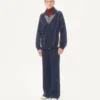 Bluza Valentino z acetatu z zamkiem błyskawicznym i wstawką z nadrukiem Toute La V Bluza Valentino z acetatu z zamkiem błyskawicznym i wstawką z nadrukiem Toute La V
