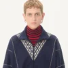 Bluza Valentino z acetatu z zamkiem błyskawicznym i wstawką z nadrukiem Toute La V Bluza Valentino z acetatu z zamkiem błyskawicznym i wstawką z nadrukiem Toute La V