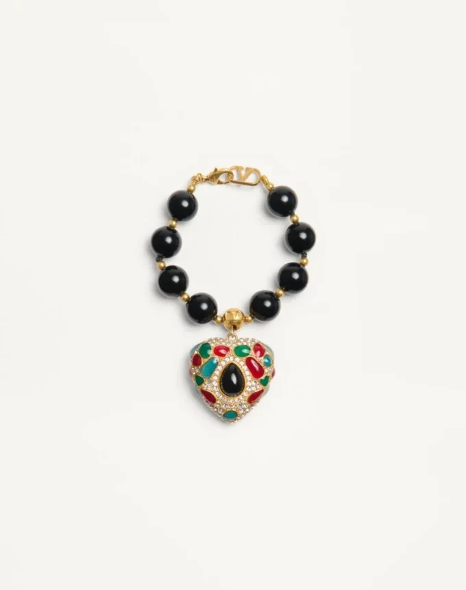 Bransoletka Coeur Royal z metalu, żywicy, emalii i kryształów Swarovski® Bransoletka Coeur Royal z metalu, żywicy, emalii i kryształów Swarovski®