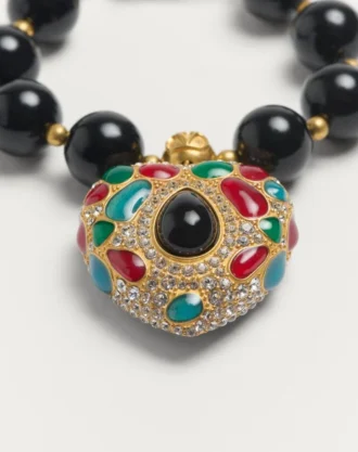 Bransoletka Coeur Royal z metalu, żywicy, emalii i kryształów Swarovski® Bransoletka Coeur Royal z metalu, żywicy, emalii i kryształów Swarovski®