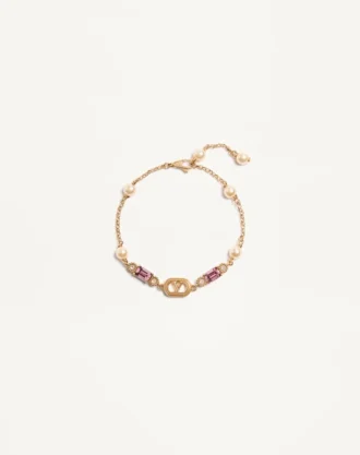Bransoletka Ovalette z metalu, pereł i kryształów Swarovski® Bransoletka Ovalette z metalu, pereł i kryształów Swarovski®