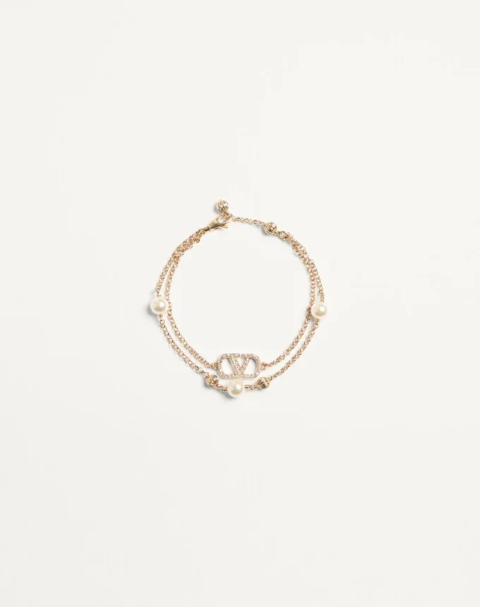Bransoletka Vlogo Signature z metalu, pereł i kryształów Swarovski® Bransoletka Vlogo Signature z metalu, pereł i kryształów Swarovski®