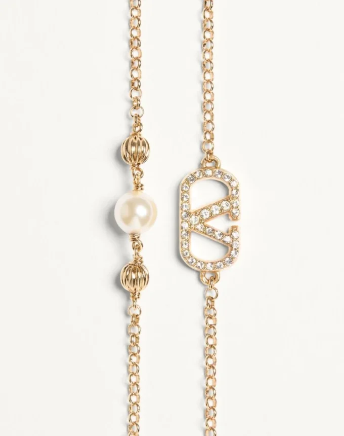 Bransoletka Vlogo Signature z metalu, pereł i kryształów Swarovski® Bransoletka Vlogo Signature z metalu, pereł i kryształów Swarovski®