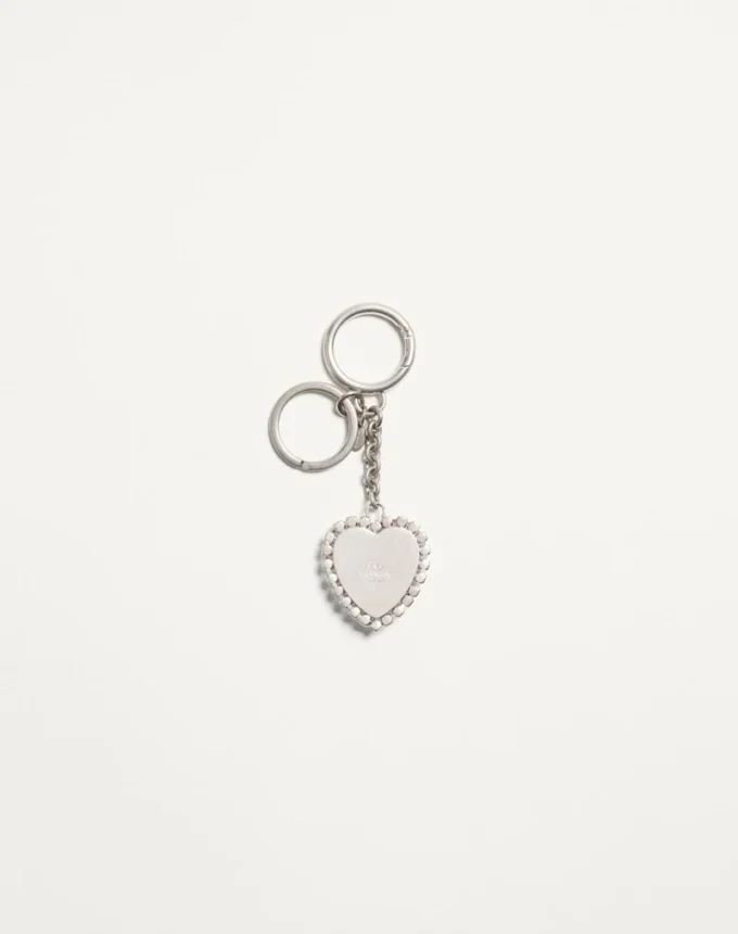 Breloczek do torebki Coeur Hyperbole z łańcuszkiem do kluczy, wykonany z metalu, materiału syntetycznego i kryształów Breloczek do torebki Coeur Hyperbole z łańcuszkiem do kluczy, wykonany z metalu, materiału syntetycznego i kryształów