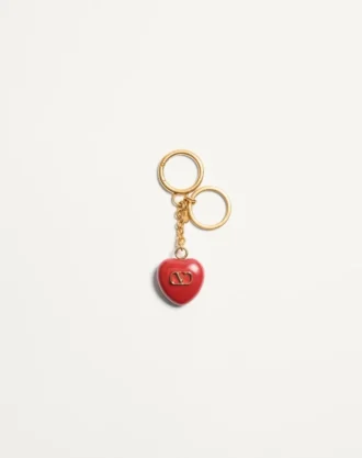 Breloczek do torebki Coeur Royal z metalowym i emaliowanym kółkiem na klucze Breloczek do torebki Coeur Royal z metalowym i emaliowanym kółkiem na klucze