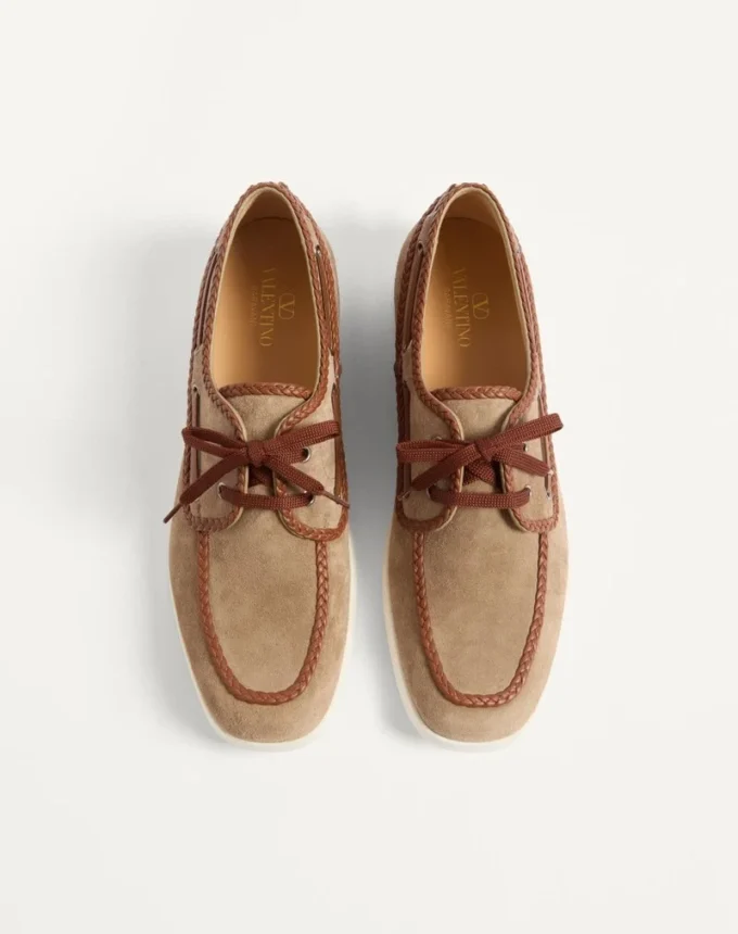 Buty żeglarskie Palm Avenue z chrupiącej skóry i skóry nappa