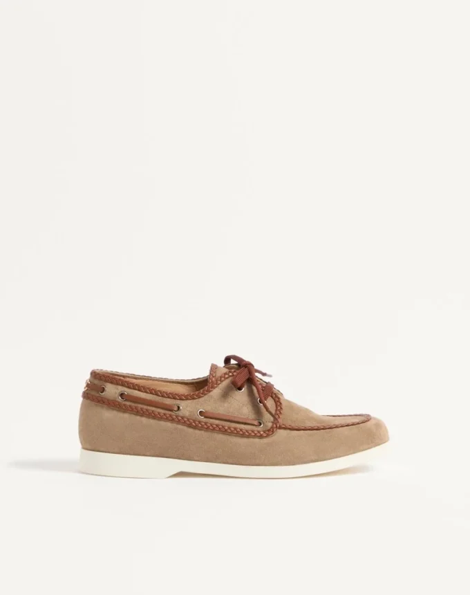 Buty żeglarskie Palm Avenue z chrupiącej skóry i skóry nappa