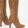 Buty Hotty z cielęcej skóry z efektem kucyka 100 mm