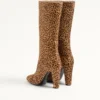 Buty Hotty z cielęcej skóry z efektem kucyka 100 mm