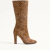 Buty Hotty z cielęcej skóry z efektem kucyka 100 mm