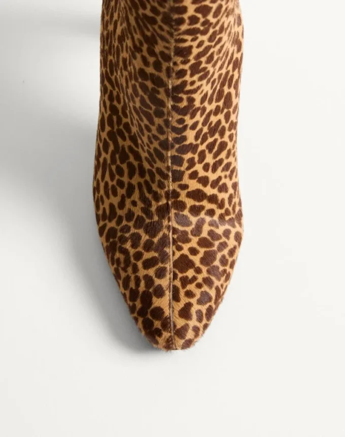 Buty Hotty z cielęcej skóry z efektem kucyka 100 mm