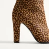 Buty Hotty z cielęcej skóry z efektem kucyka 100 mm