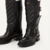 Buty motocyklowe Rayons z cielęcej skóry i skóry nappa z wzorem w jodełkę 40 mm Buty motocyklowe Rayons z cielęcej skóry i skóry nappa z wzorem w jodełkę 40 mm