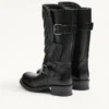 Buty motocyklowe Rayons z cielęcej skóry i skóry nappa z wzorem w jodełkę 40 mm Buty motocyklowe Rayons z cielęcej skóry i skóry nappa z wzorem w jodełkę 40 mm