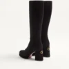 Buty na platformie Fawcette z chrupiącej skóry 90 mm Buty na platformie Fawcette z chrupiącej skóry 90 mm