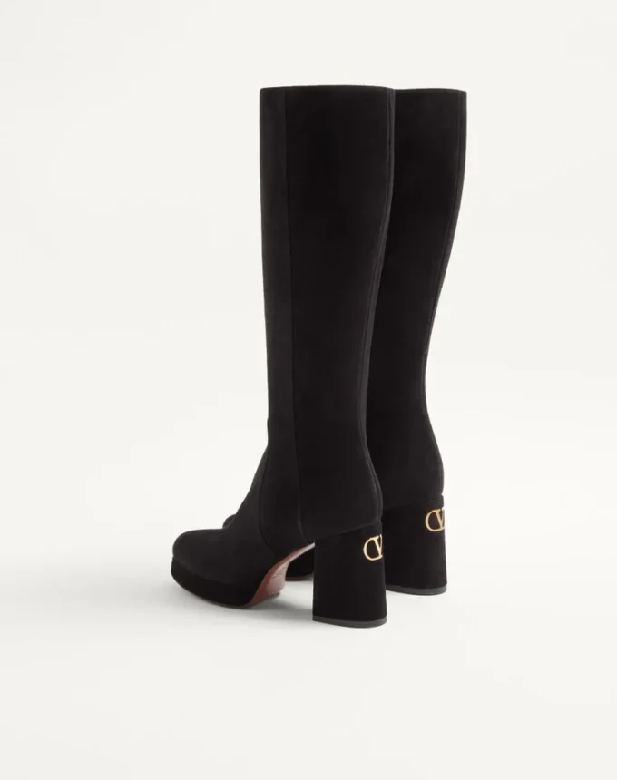 Buty na platformie Fawcette z chrupiącej skóry 90 mm Buty na platformie Fawcette z chrupiącej skóry 90 mm