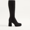 Buty na platformie Fawcette z chrupiącej skóry 90 mm Buty na platformie Fawcette z chrupiącej skóry 90 mm