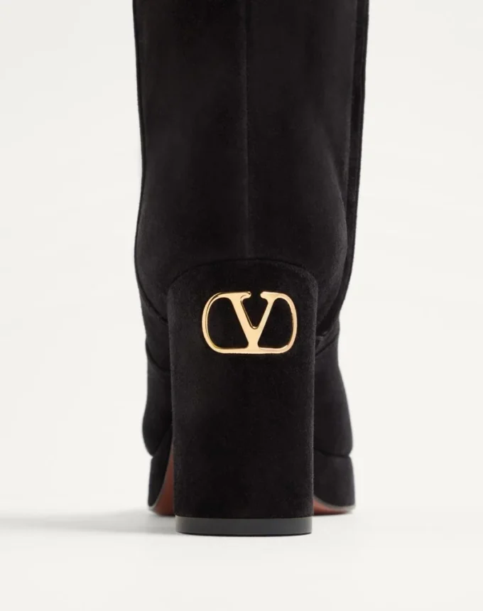 Buty na platformie Fawcette z chrupiącej skóry 90 mm Buty na platformie Fawcette z chrupiącej skóry 90 mm