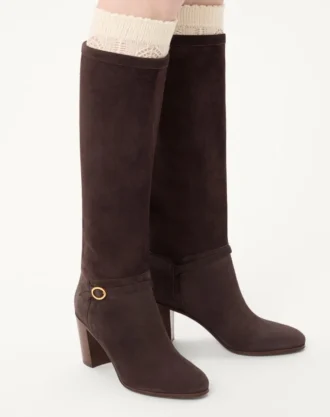 Buty Pattie z chrupiącej skóry 75 mm