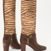 Buty Pattie z cielęcej skóry z efektem kucyka 75 mm Buty Pattie z cielęcej skóry z efektem kucyka 75 mm