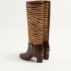 Buty Pattie z cielęcej skóry z efektem kucyka 75 mm Buty Pattie z cielęcej skóry z efektem kucyka 75 mm