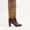 Buty Pattie z cielęcej skóry z efektem kucyka 75 mm Buty Pattie z cielęcej skóry z efektem kucyka 75 mm