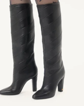 Buty Rayons Nappa z wzorem w jodełkę 100 mm
