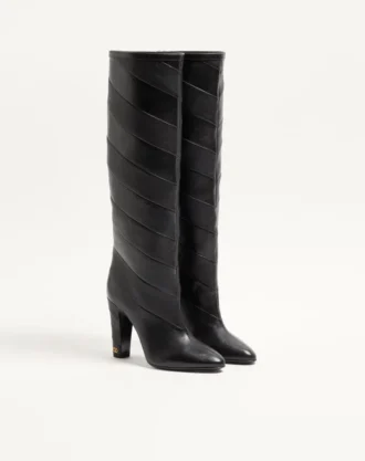 Buty Rayons Nappa z wzorem w jodełkę 100 mm
