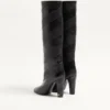 Buty Rayons Nappa z wzorem w jodełkę 100 mm Buty Rayons Nappa z wzorem w jodełkę 100 mm